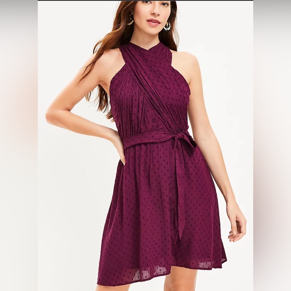NWT Loft criss-crossed halter dress
